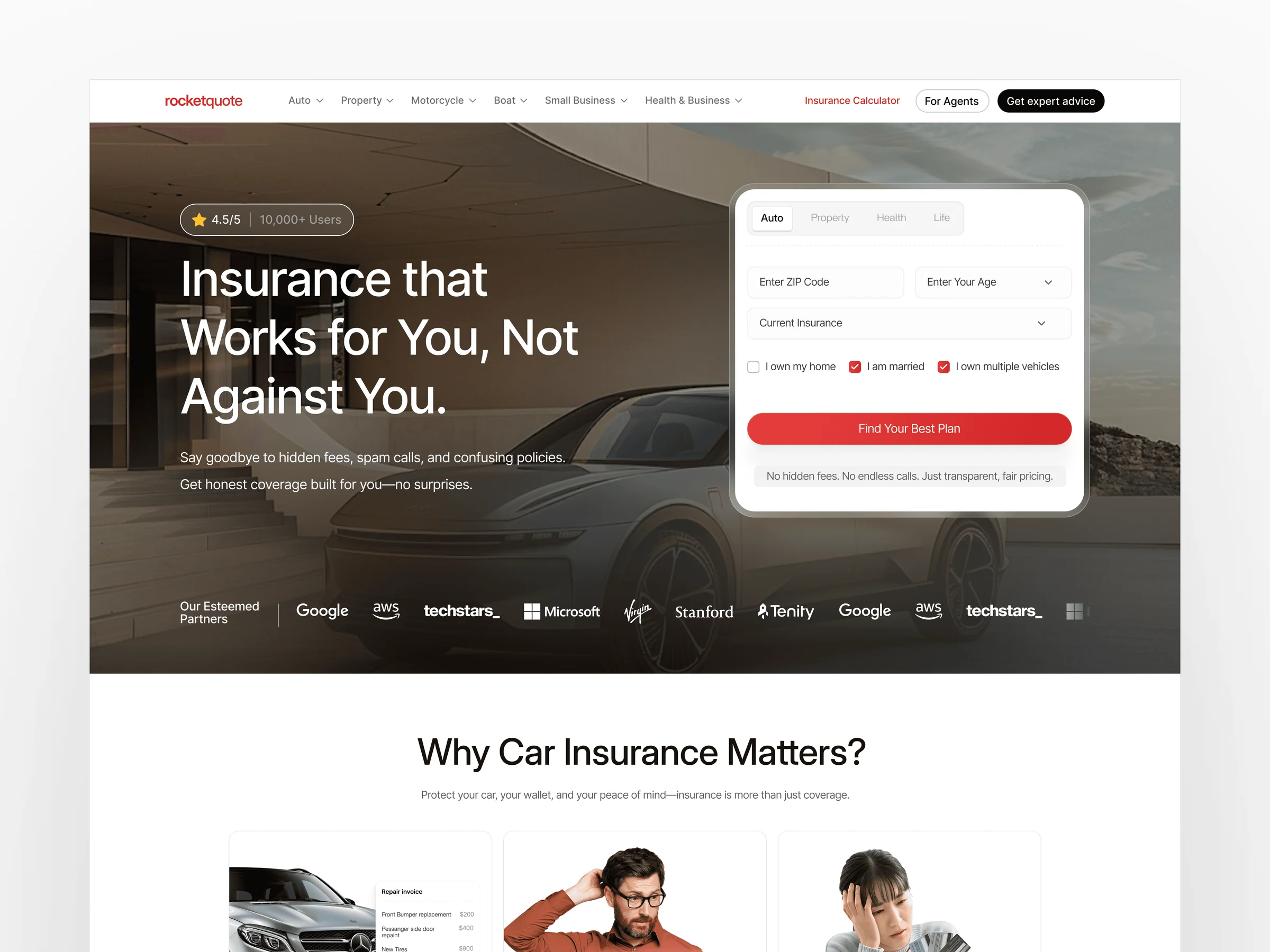 RocketQuote product design